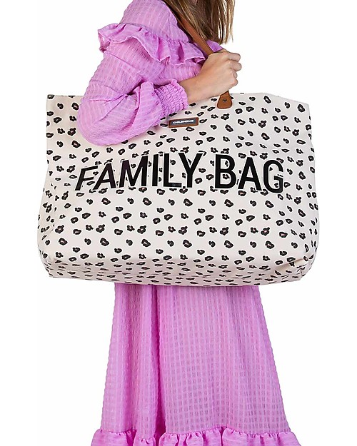 Childhome Family Bag - Borsa Weekend 55x18x40 cm - Leopardato Borse Cambio